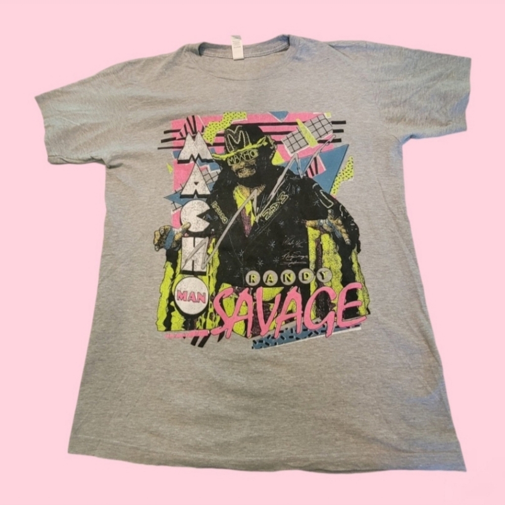 WWE PRO WRESTLING CRATE Exclusive MACHO MAN Randy Savage Retro SHIRT medium (M)